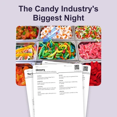 The Candy Industry's Biggest Night - reading educational content