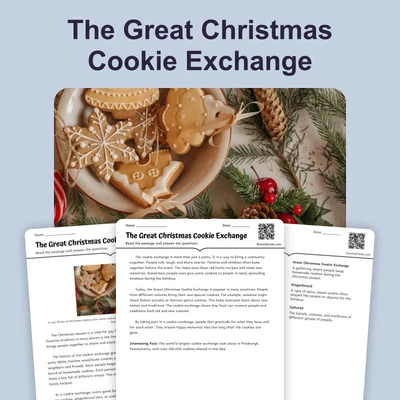 The Great Christmas Cookie Exchange - reading educational content