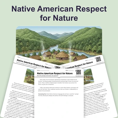 Native American Respect for Nature - reading educational content