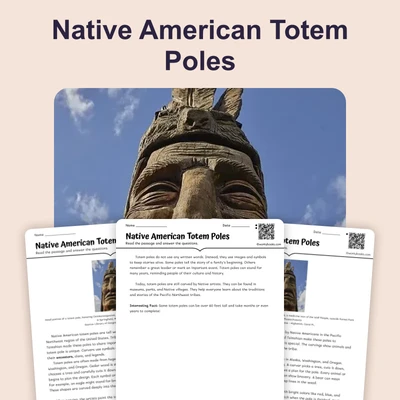 Totem Poles of the Pacific Northwest - reading educational content