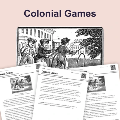 Colonial Games and Entertainment - reading educational content