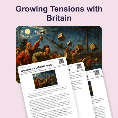Why Were the Colonists Angry  - reading educational content