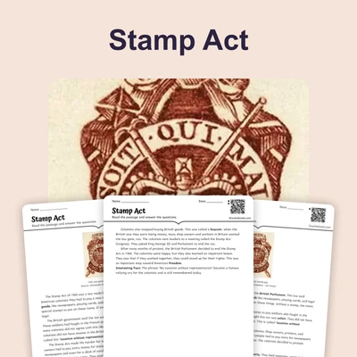 Unfair Taxes and the Stamp Act - reading educational content