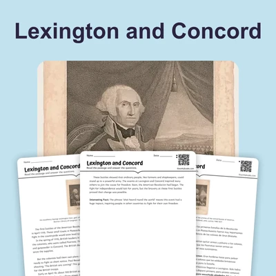 George Washington Leads the Army - reading educational content