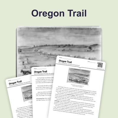 Americans Move West: The Oregon Trail - reading educational content