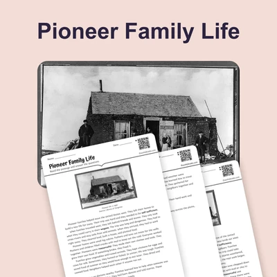 Life as a Pioneer Family - reading educational content