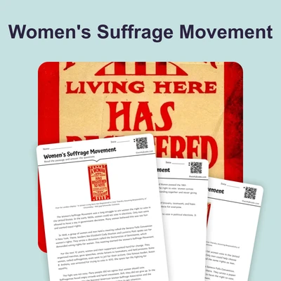 Women's Suffrage Movement - reading educational content