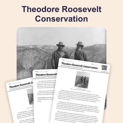 Theodore Roosevelt: Conservation and National Parks - reading educational content