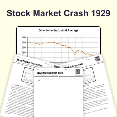The Stock Market Crashes in 1929 - reading educational content