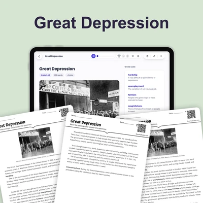 The Great Depression: Hard Times - reading educational content