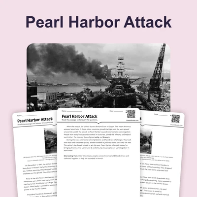 Pearl Harbor: America Enters the War - reading educational content