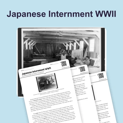 Japanese Americans in Internment Camps - reading educational content