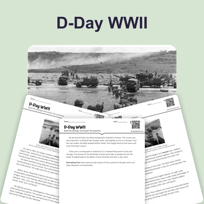 D-Day and the End of World War II - reading educational content
