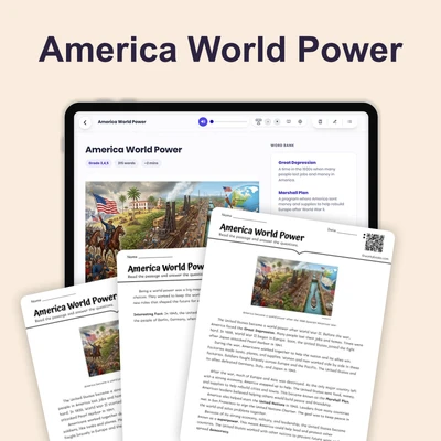 America Becomes a World Power - reading educational content