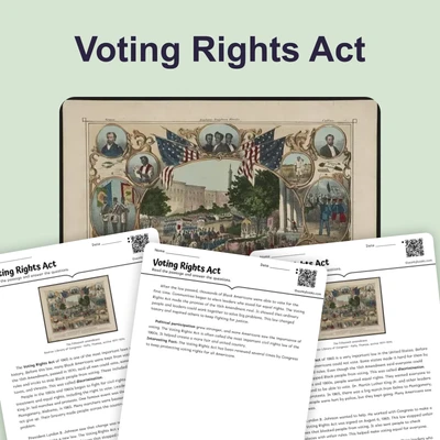 Voting Rights for African Americans - reading educational content