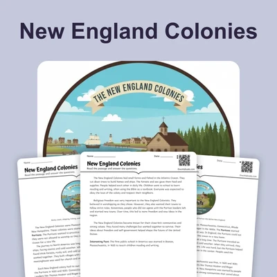 The New England Colonies: An Introduction - reading educational content