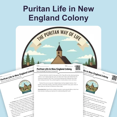 The Puritan Way of Life - reading educational content