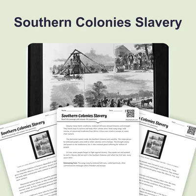 Slavery in the Southern Colonies - reading educational content