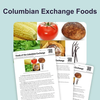 Foods of the Columbian Exchange - reading educational content