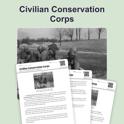 The CCC: Jobs for Young Men - reading educational content