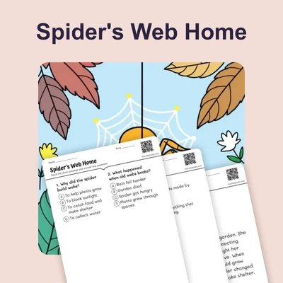Spider's Food Web - reading educational content