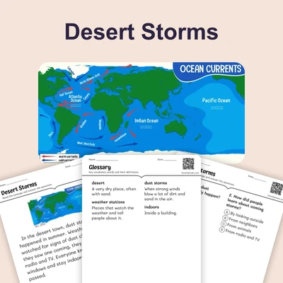 Desert Storms - reading educational content