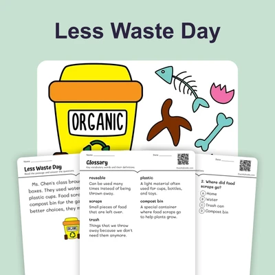 Less Waste Day - reading educational content