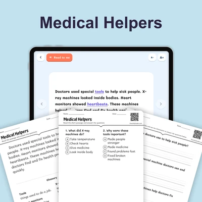 Medical Helpers - reading educational content