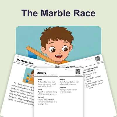 The Marble Race - reading educational content