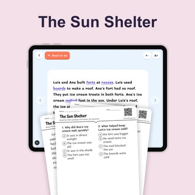 The Sun Shelter - reading educational content