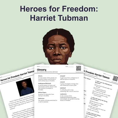 Heroes for Freedom: Harriet Tubman - reading educational content