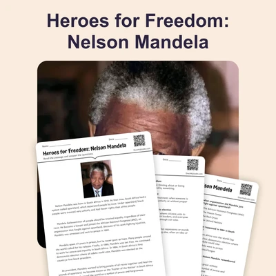 Heroes for Freedom: Nelson Mandela - reading educational content