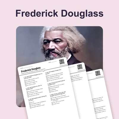 Heroes for Freedom: Frederick Douglass - reading educational content
