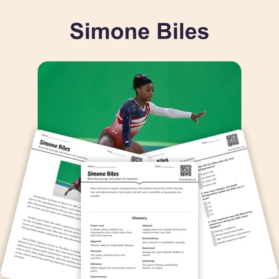 Sports: Simone Biles - reading educational content