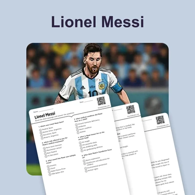 Sports: Lionel Messi - reading educational content