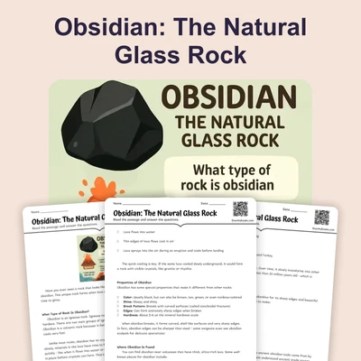 Obsidian: The Natural Glass Rock - reading educational content