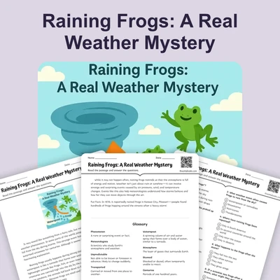 Raining Frogs - reading educational content