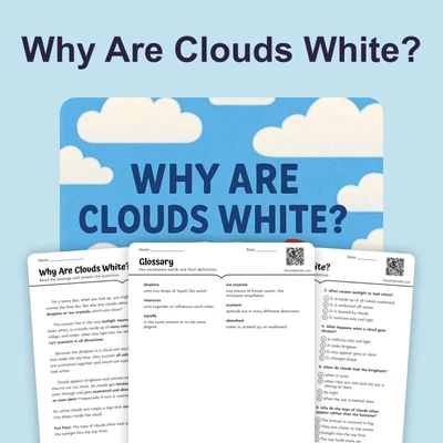 Why Are Clouds White? - reading educational content