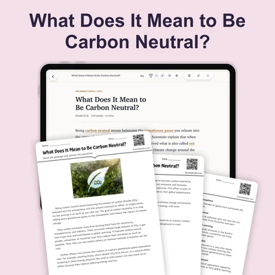 What Does It Mean to Be Carbon Neutral? - reading educational content