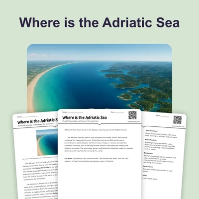 Where is the Adriatic Sea - reading educational content