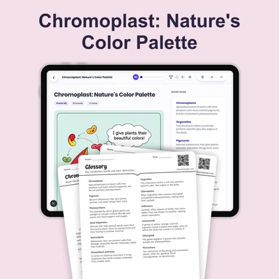 Chromoplast: Nature's Color Palette - reading educational content