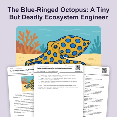The Blue-Ringed Octopus - reading educational content