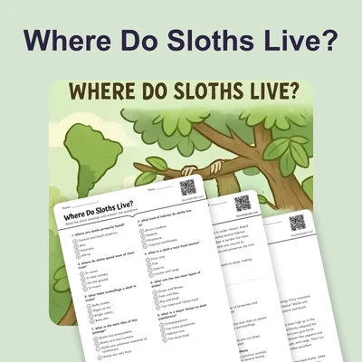 Where Do Sloths Live?  - reading educational content