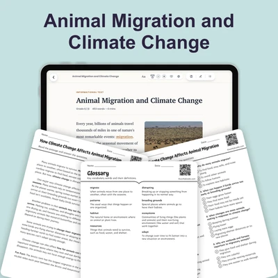 Animal Migration and Climate Change - reading educational content