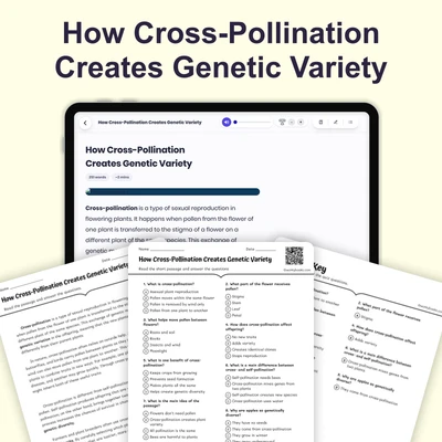 How Cross-Pollination Creates Genetic Variety - reading educational content