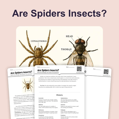 Are Spiders Insects? - reading educational content