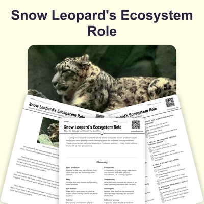Snow Leopard's Ecosystem Role - reading educational content