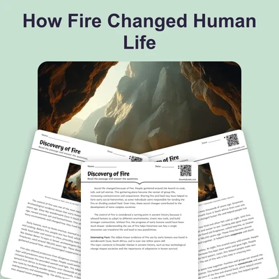 Discovery of Fire - reading educational content