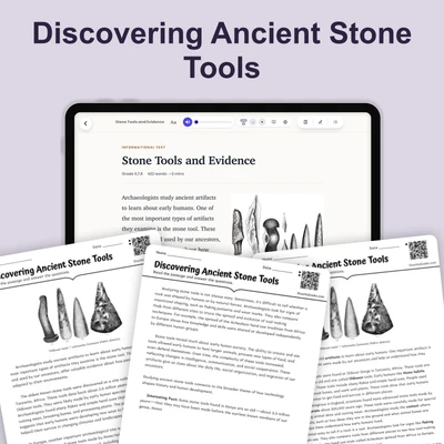 Stone Tools and Evidence - reading educational content