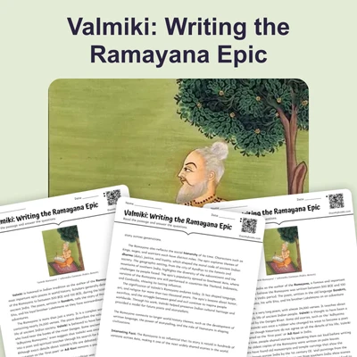Valmiki and the Ramayana - reading educational content